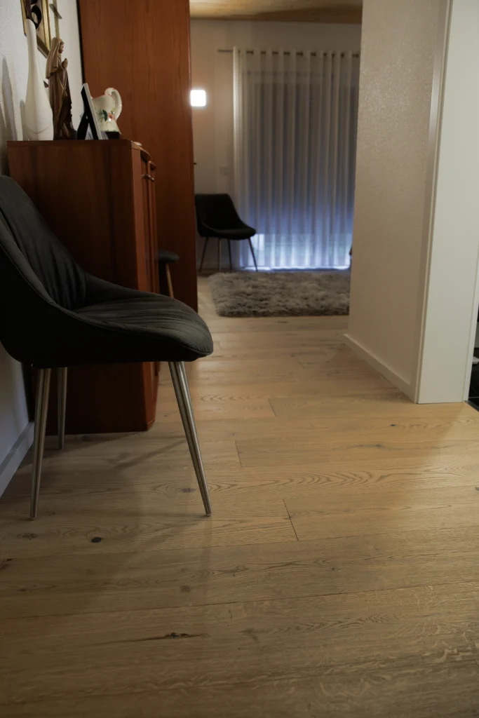 Detailaufnahme eines geölten Eiche Parkettbodens von Admonter